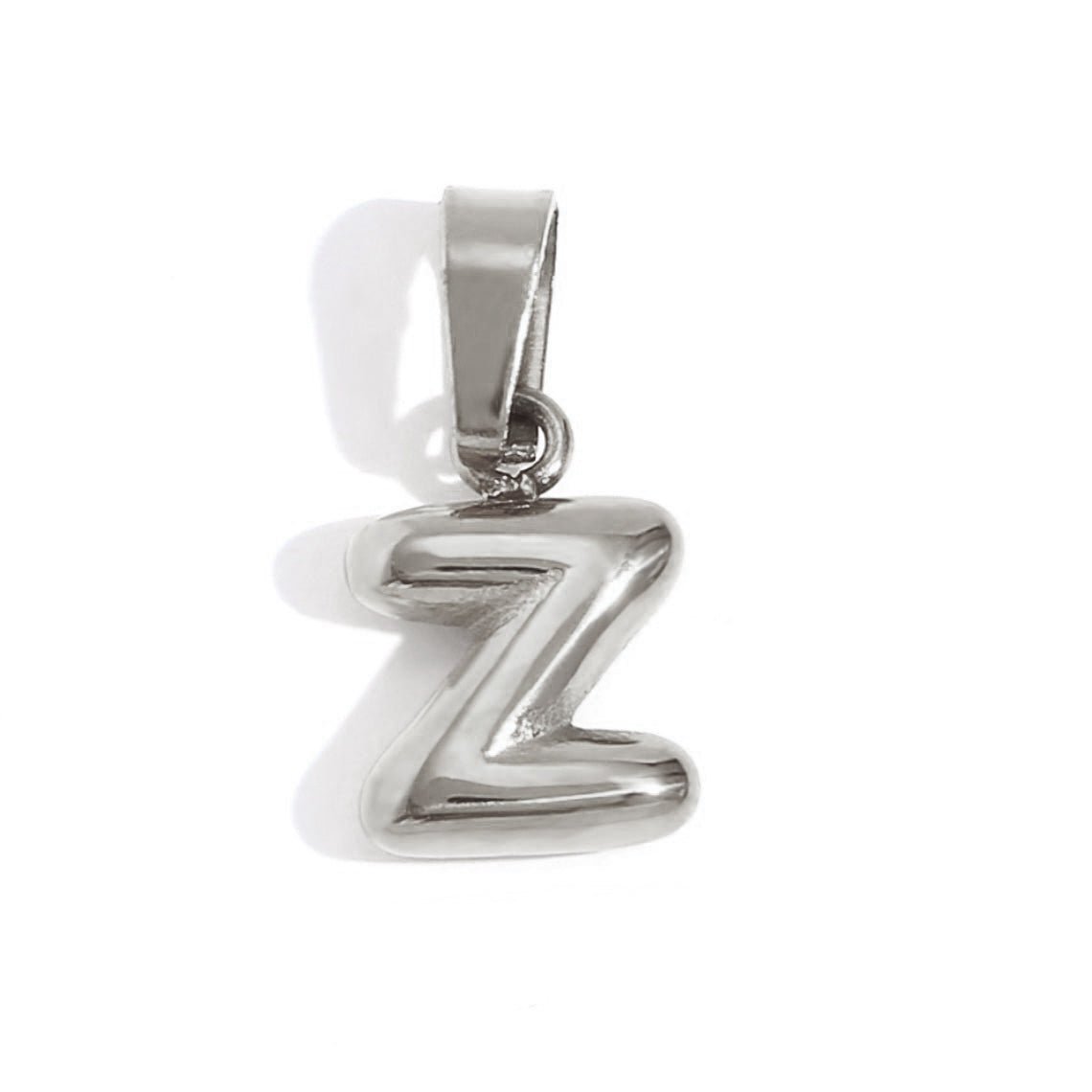 Bubble Letter Pendant Necklace