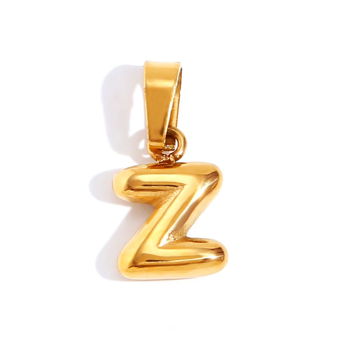Bubble Letter Initial Necklace