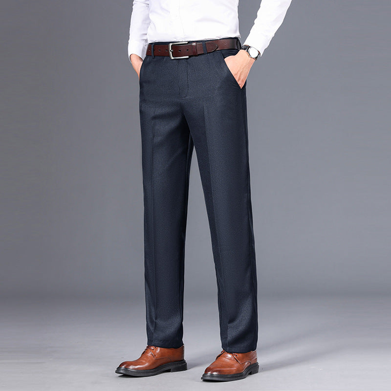 Men's Straight-Cut Dress Trouser – Refined Easy-Care Winter Weight