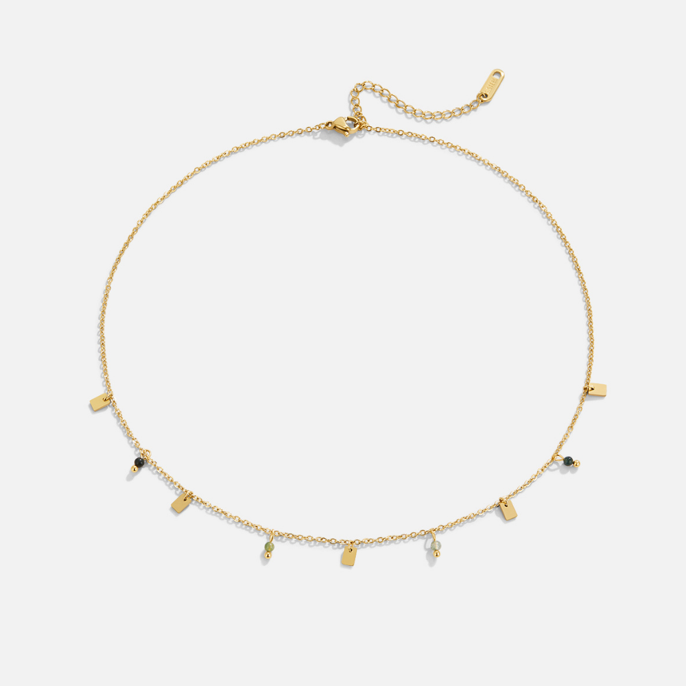Tara Gold-Tone Square Droplet Necklace