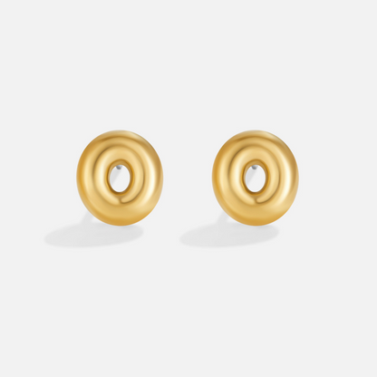 Gold-Tone Bubble Letter Earrings
