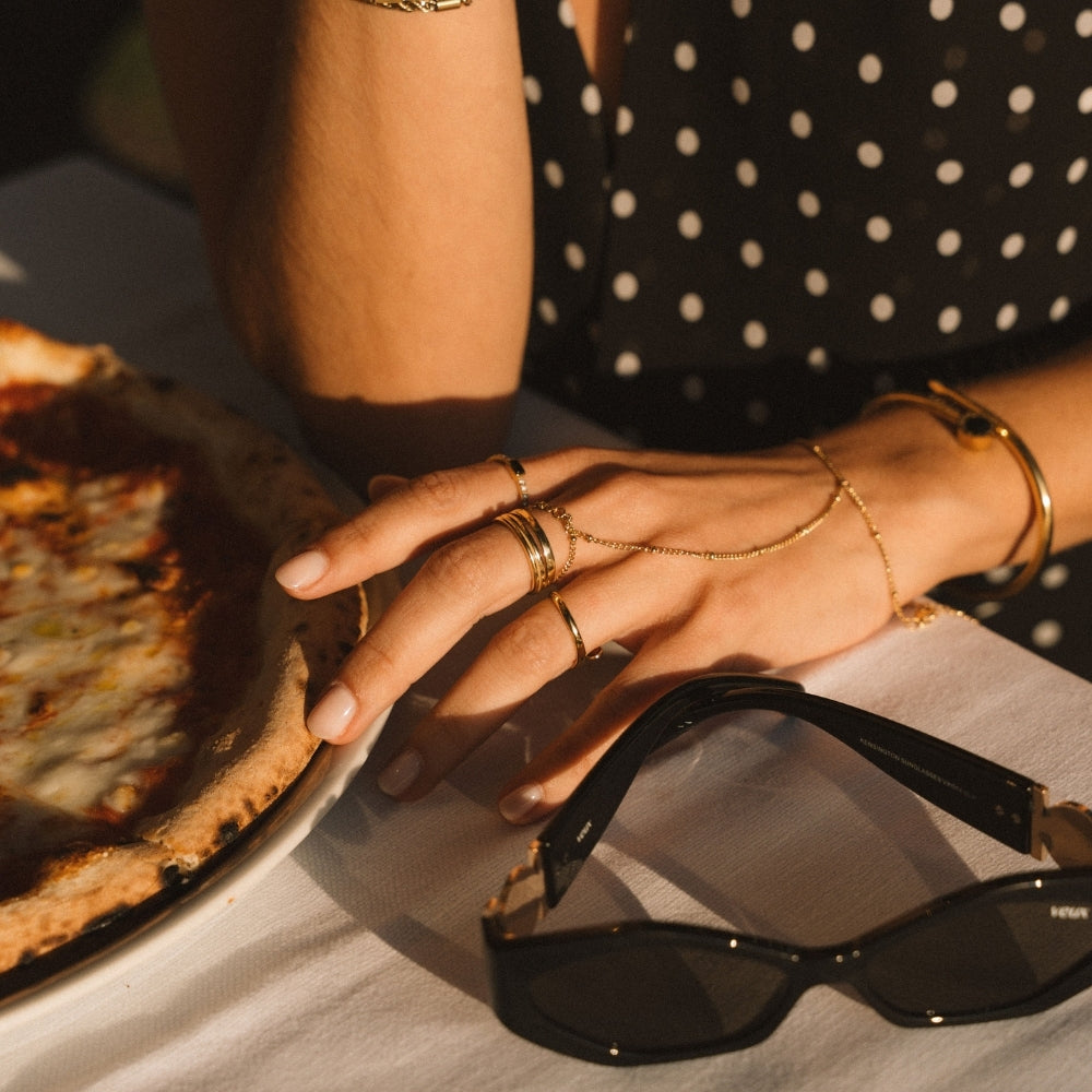 Gold-Tone Hand Chain Bracelet