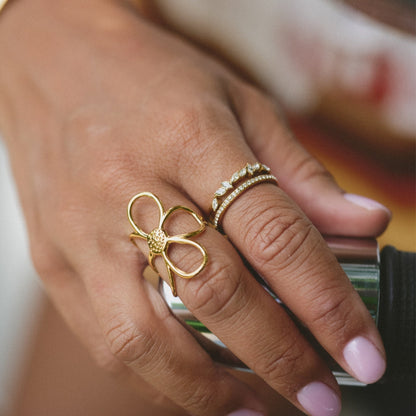 Mia Gold-Tone Crystal Ring