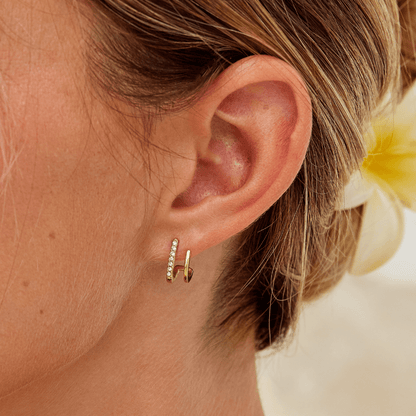 Gold-Tone Crystal Claw Earrings