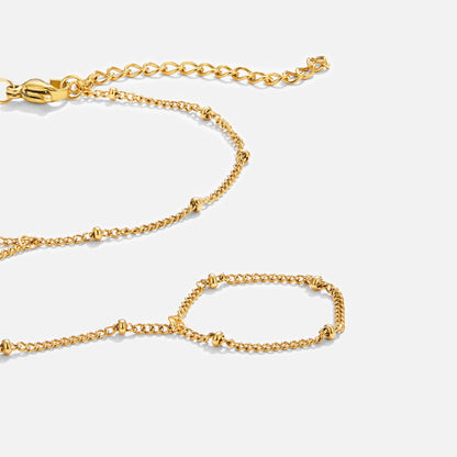 Gold-Tone Hand Chain Bracelet