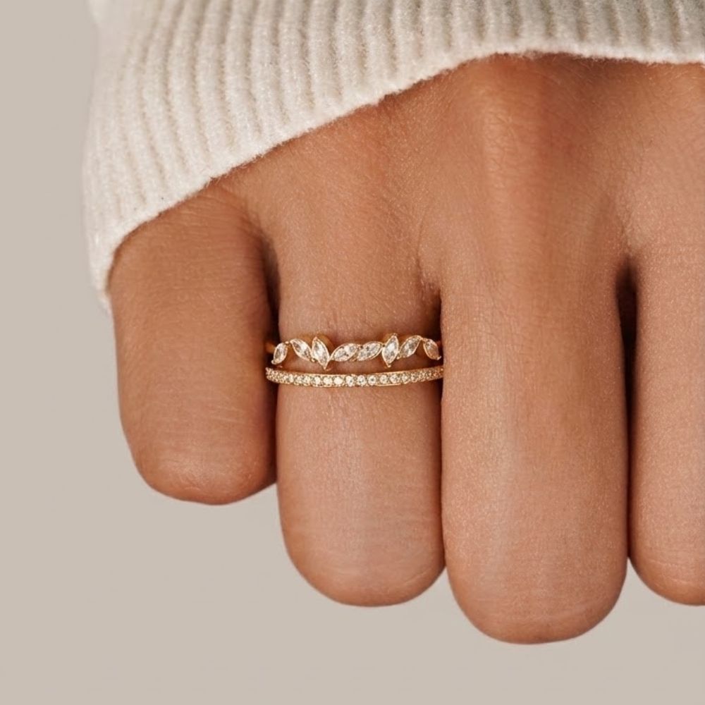 Mia Gold-Tone Crystal Ring