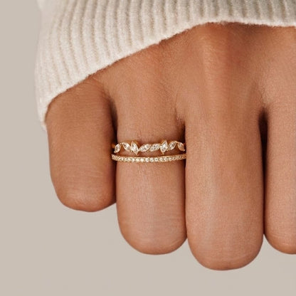 Mia Gold-Tone Crystal Ring