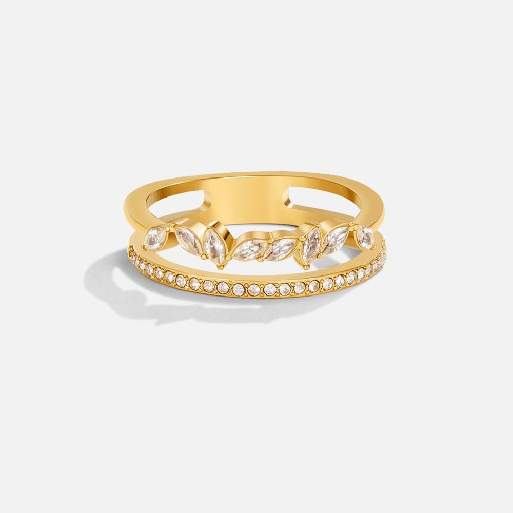 Mia Gold-Tone Crystal Ring