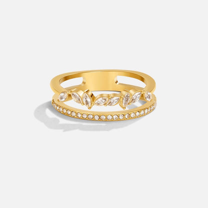 Mia Gold-Tone Crystal Ring