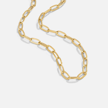 Gold-Tone Paperclip Charm Necklace Set
