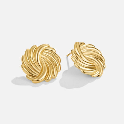 Gold-Tone Spiral Drop Earrings