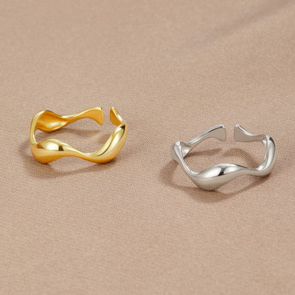 Gold-Tone Wave Ring