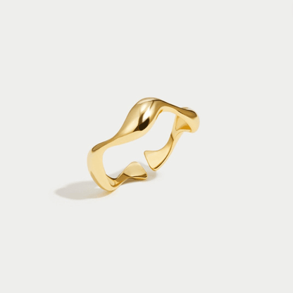 Gold-Tone Wave Ring