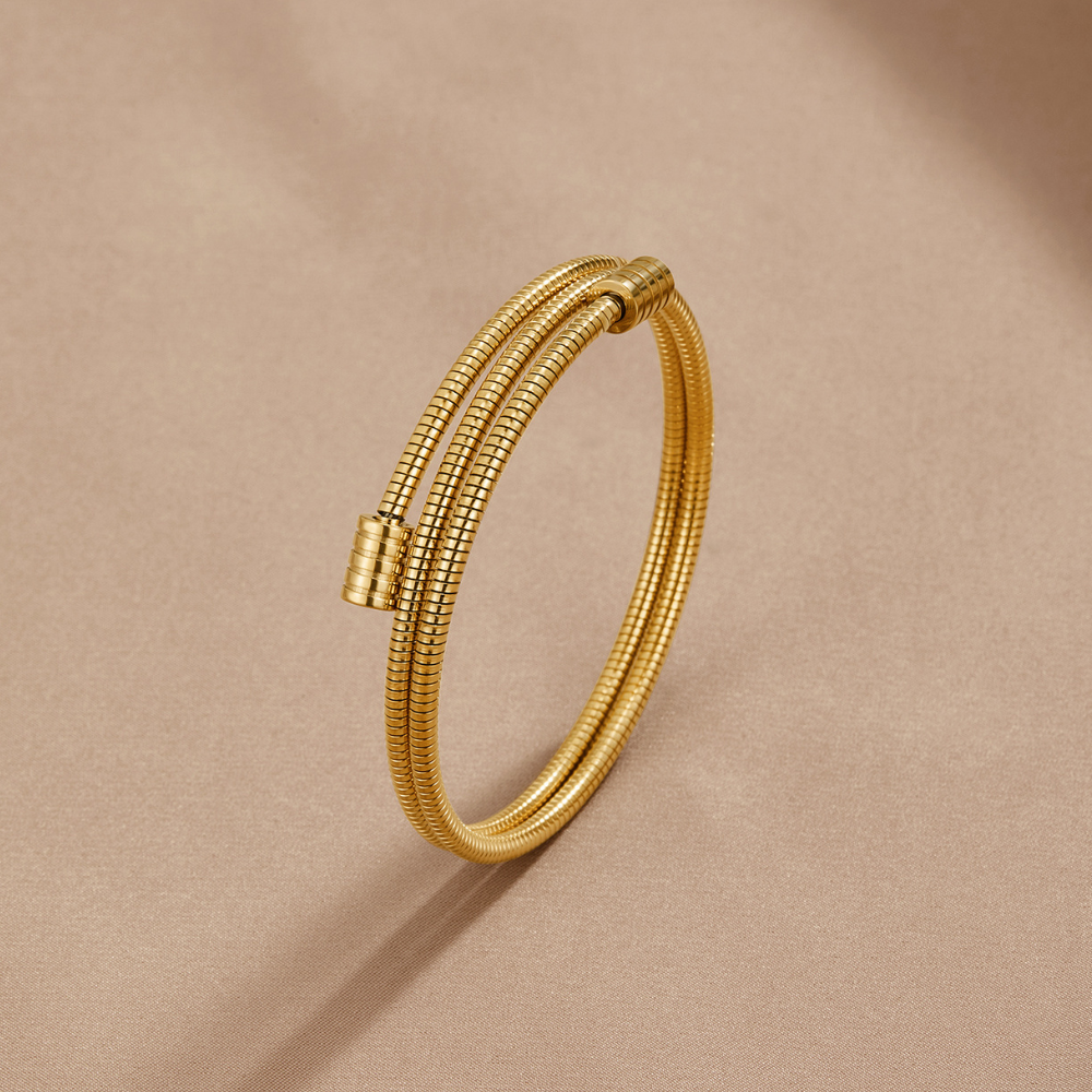 Twisted Gold-Tone Rope Bracelet
