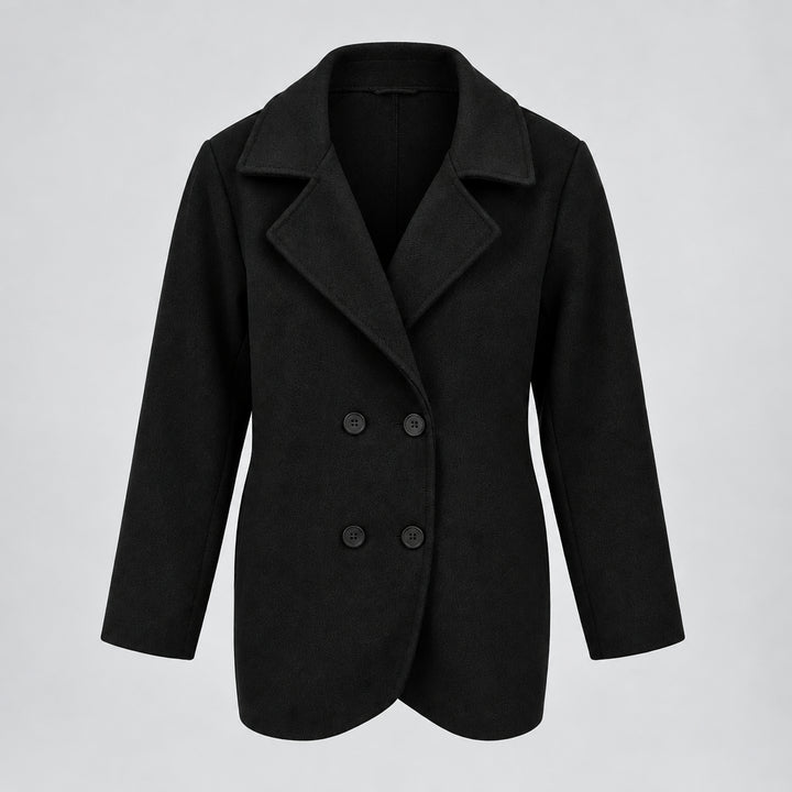 Women's Cashmere Coat Slim Fit Double-Breasted Tailored Outerwear