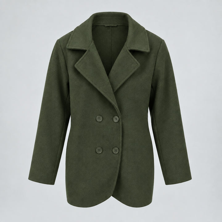 Women's Cashmere Coat Slim Fit Double-Breasted Tailored Outerwear
