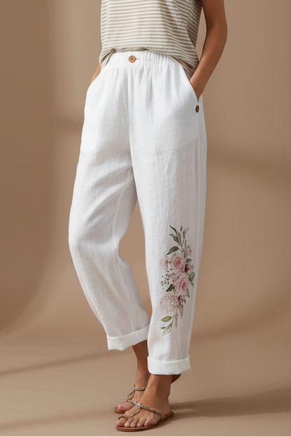 Women's Printed Crepe Trouser – Straight Leg Digital Pattern