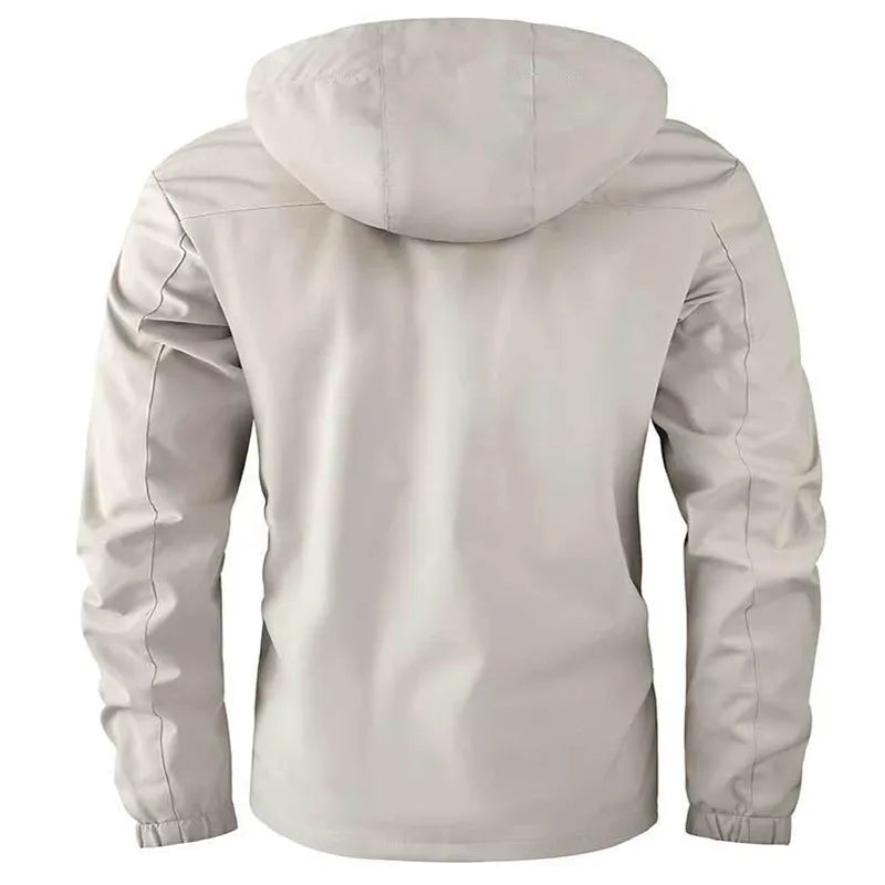 Men's Parka Jacket – Hooded, Windproof, Casual, Multi-Pocket