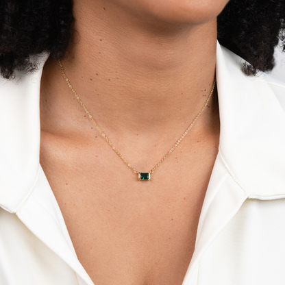 Monica Emerald Green Necklace
