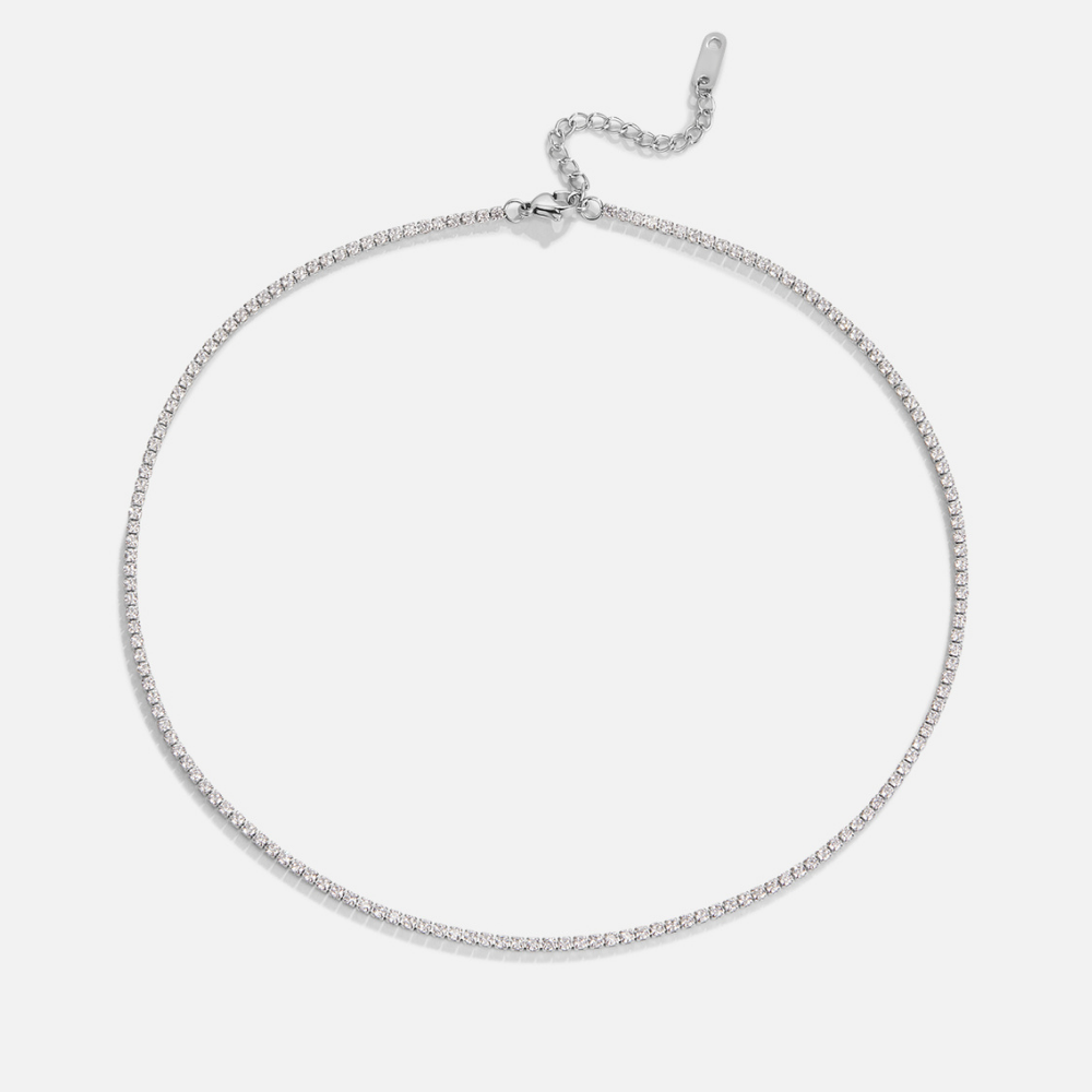 Cordelia Silver-Tone Crystal Necklace