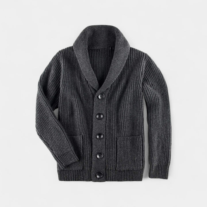 Men's Wool Button Up Vest – High Neck Knit