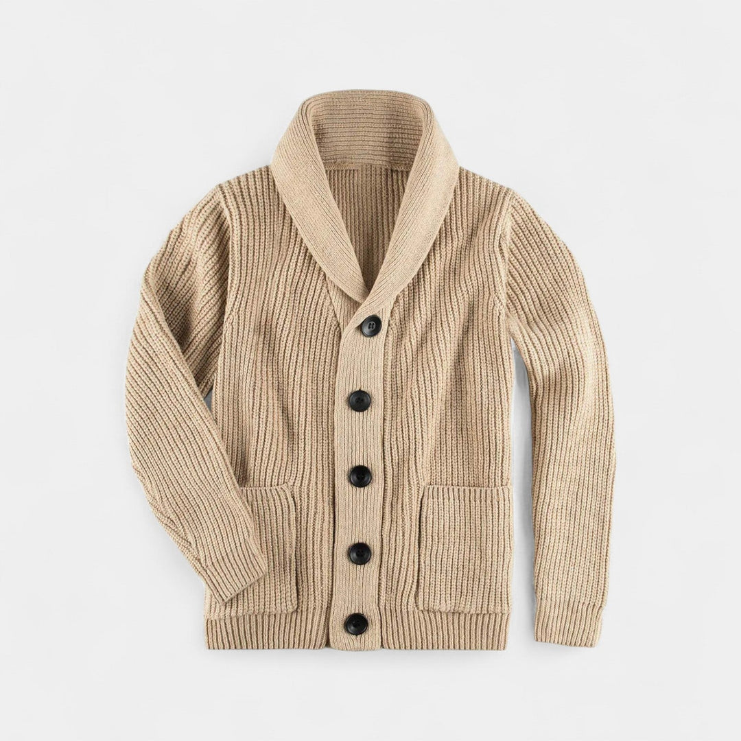 Men's Wool Button Up Vest – High Neck Knit
