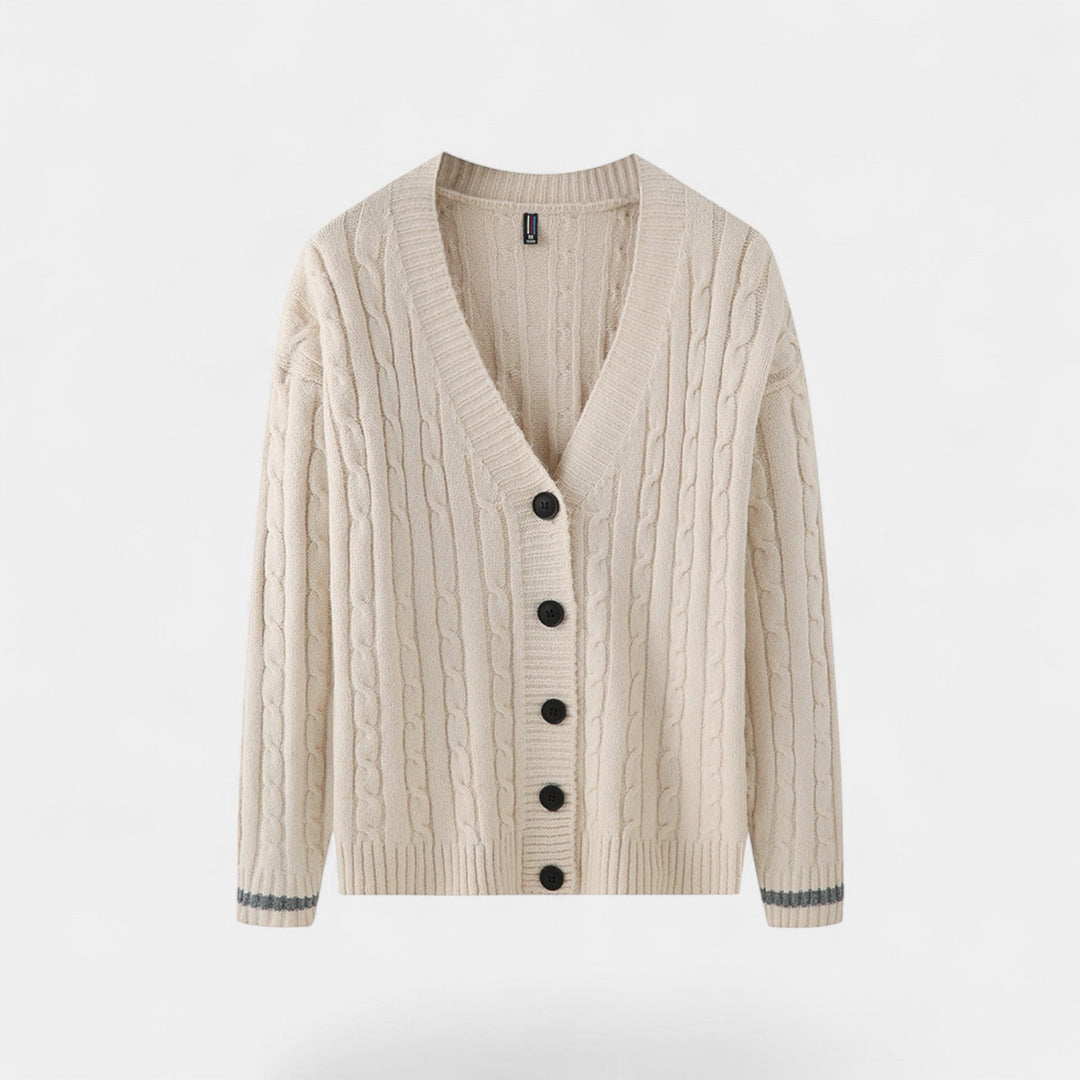 Men's Cotton Knit Cardigan – Relaxed V-Neck Button Front
