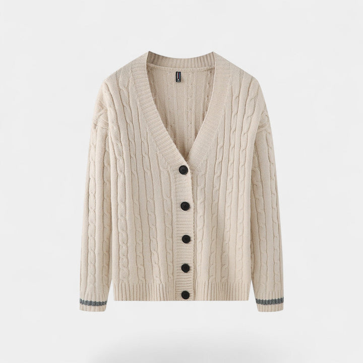 Men's Cotton Knit Cardigan – Relaxed V-Neck Button Front