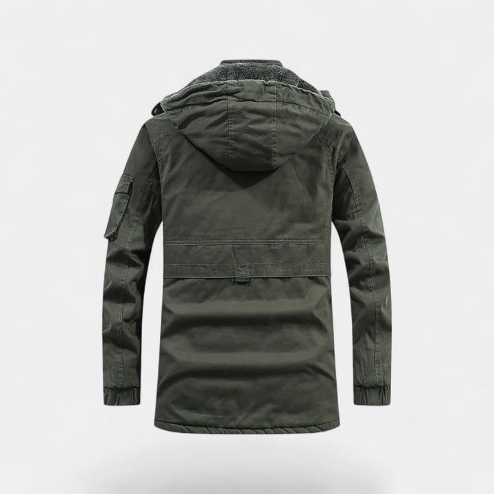 Men's Cotton Parka – Washed Finish with Lapel Hood