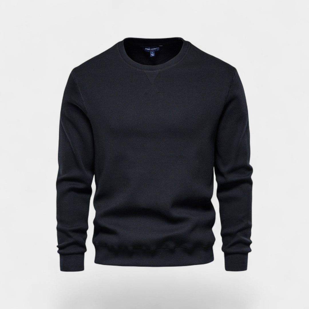 Men's Cotton Crew Neck Jumper – Relaxed Minimalist Cut