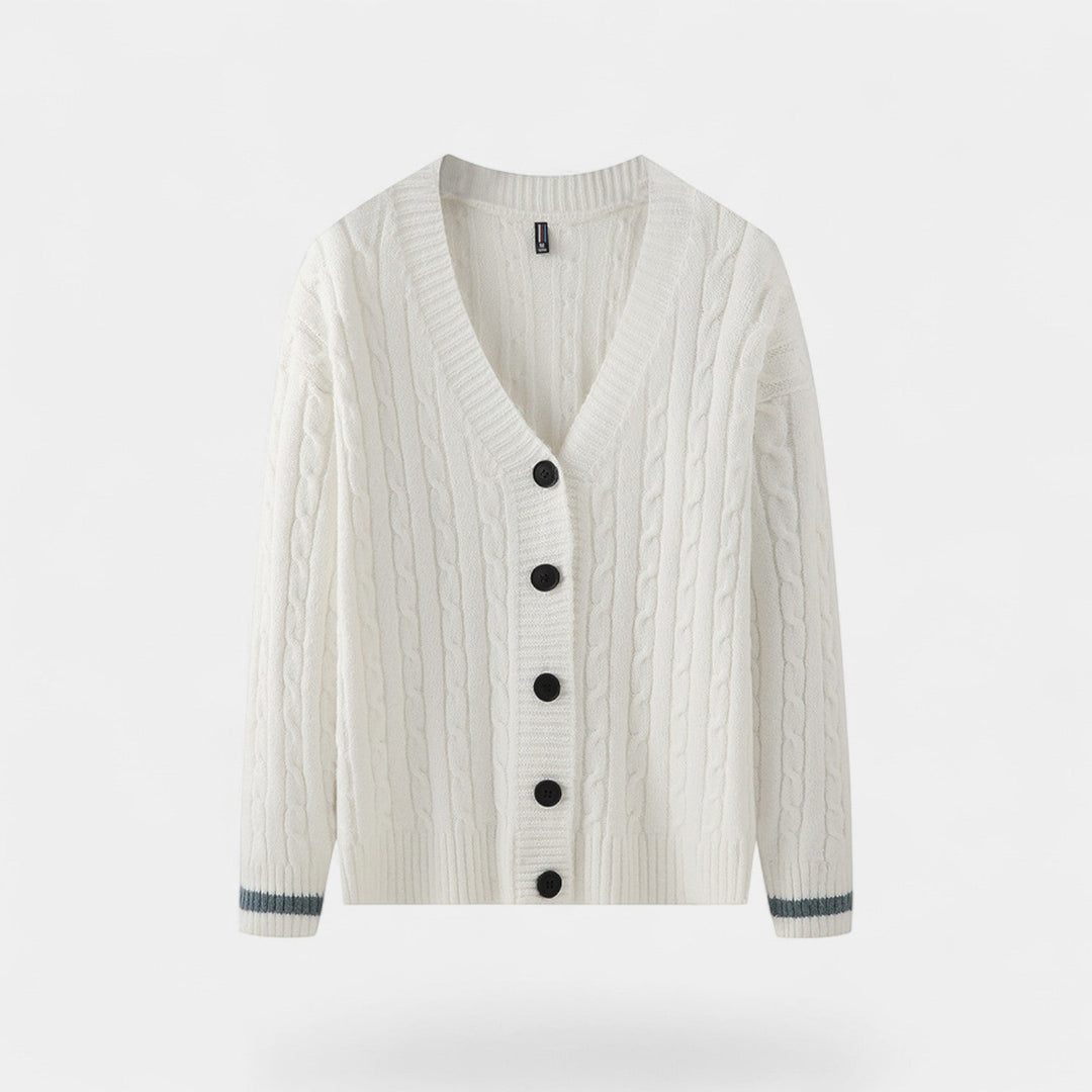 Men's Cotton Knit Cardigan – Relaxed V-Neck Button Front