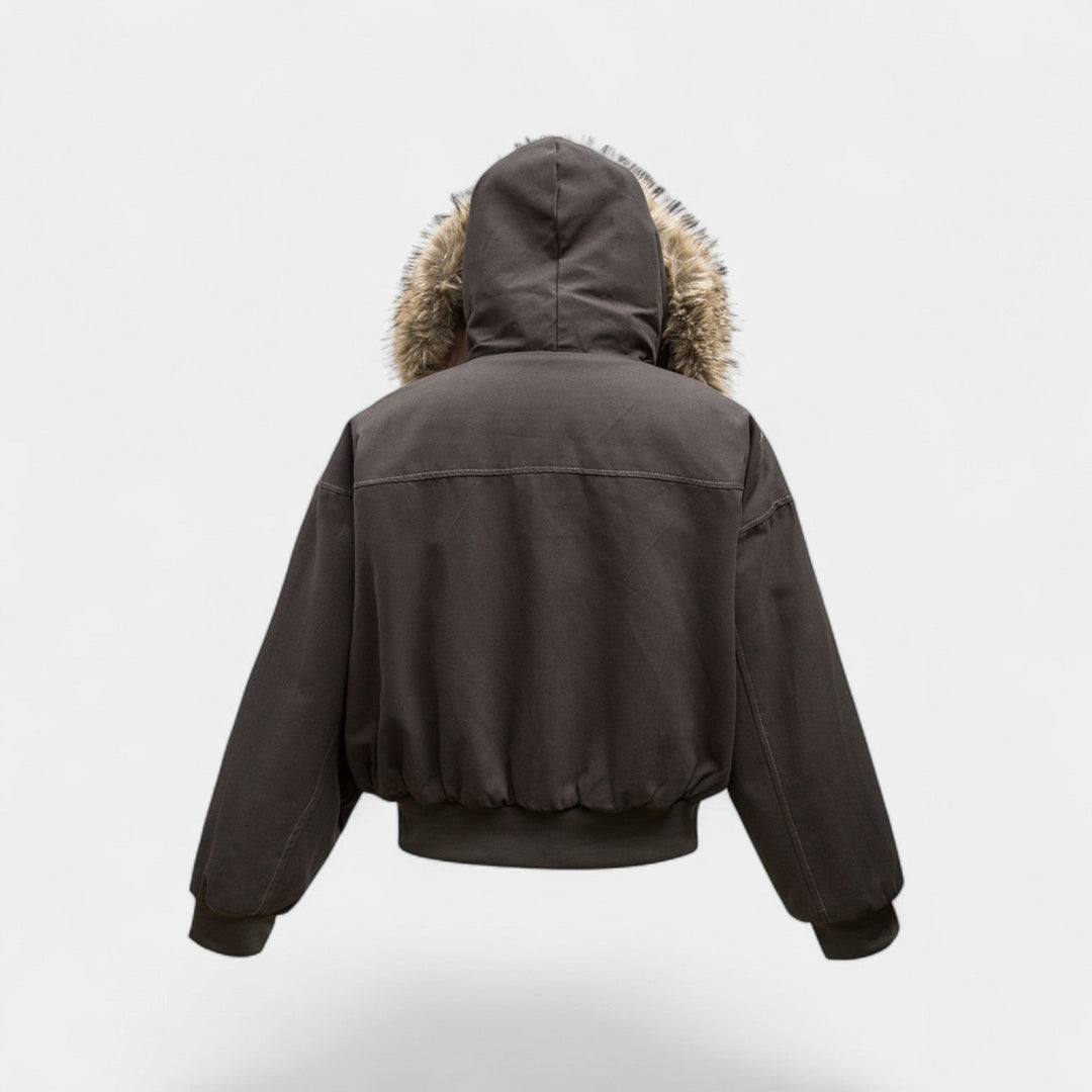 Men's Thick Cotton Puffer Jacket – faux fur Lined Hood