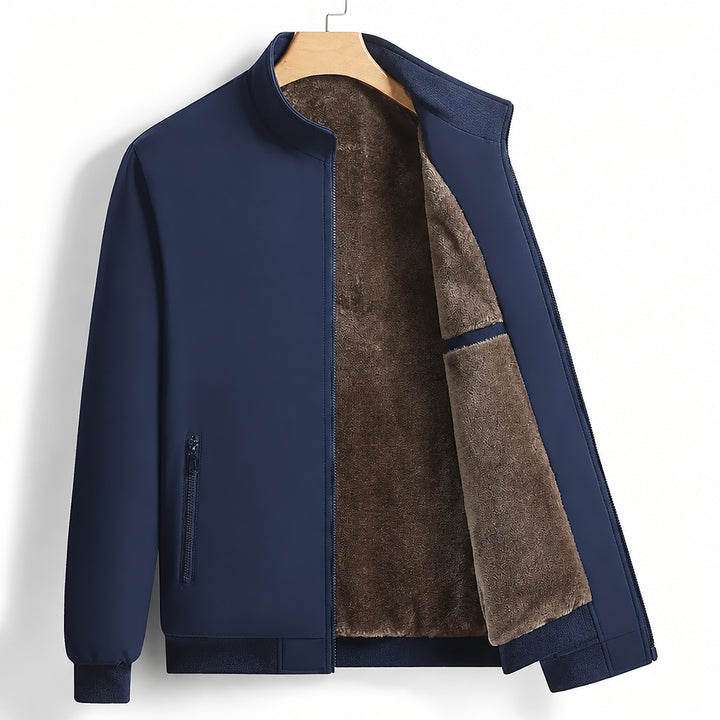 Men's Fleece-Lined Winter Jacket – Warm Medium-Length Outerwear
