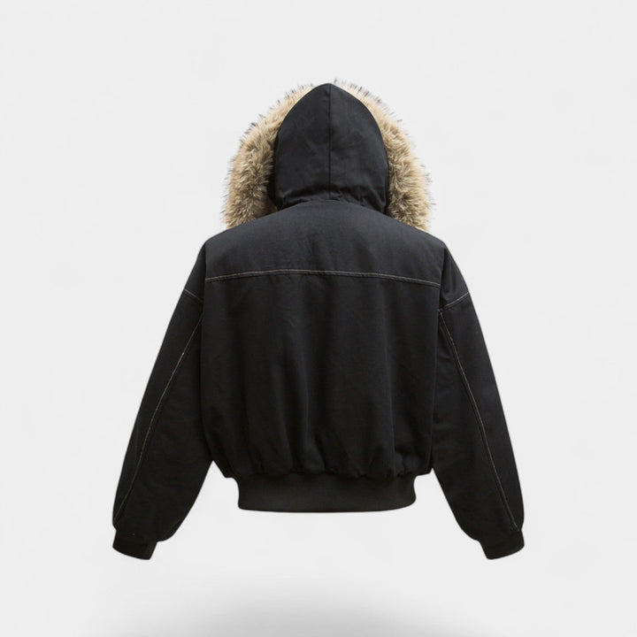 Men's Thick Cotton Puffer Jacket – faux fur Lined Hood
