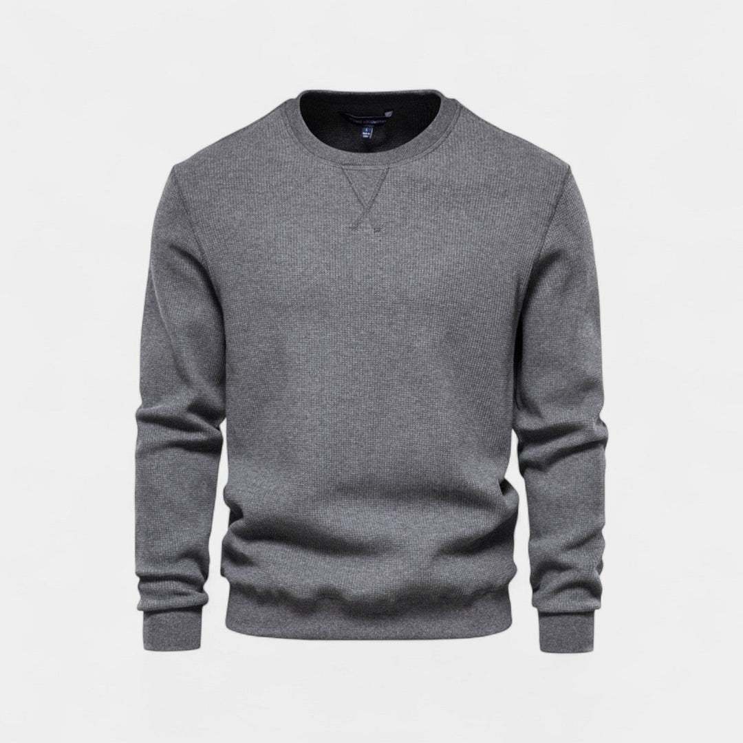Men's Cotton Crew Neck Jumper – Relaxed Minimalist Cut