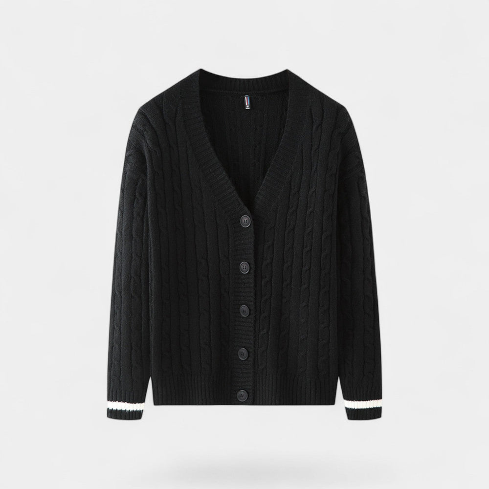Men's Cotton Knit Cardigan – Relaxed V-Neck Button Front