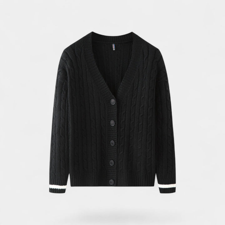 Men's Cotton Knit Cardigan – Relaxed V-Neck Button Front