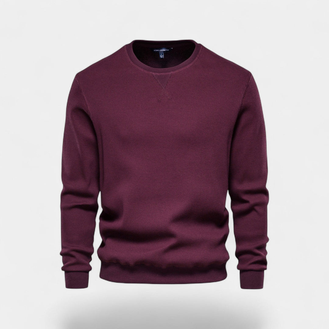 Men's Cotton Crew Neck Jumper – Relaxed Minimalist Cut