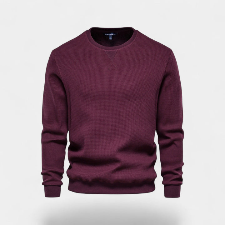 Men's Cotton Crew Neck Jumper – Relaxed Minimalist Cut