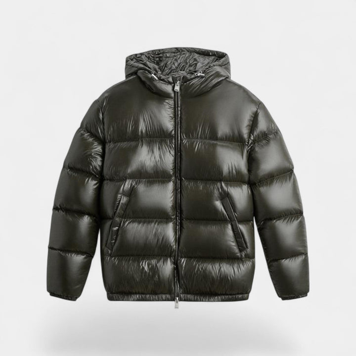 Men's Hooded Down Jacket – Insulated Winter Puffer