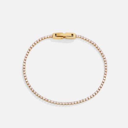 Kiera Gold-Tone Pink Crystal Bracelet