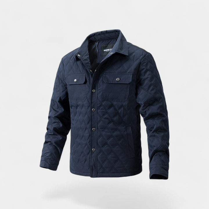 Men's Quilted Cotton Jacket – Tailored Stand Collar