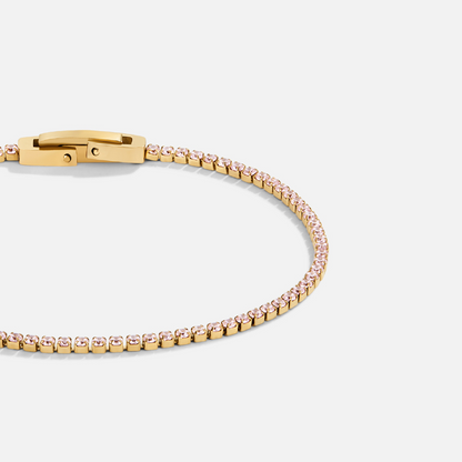 Kiera Gold-Tone Pink Crystal Bracelet