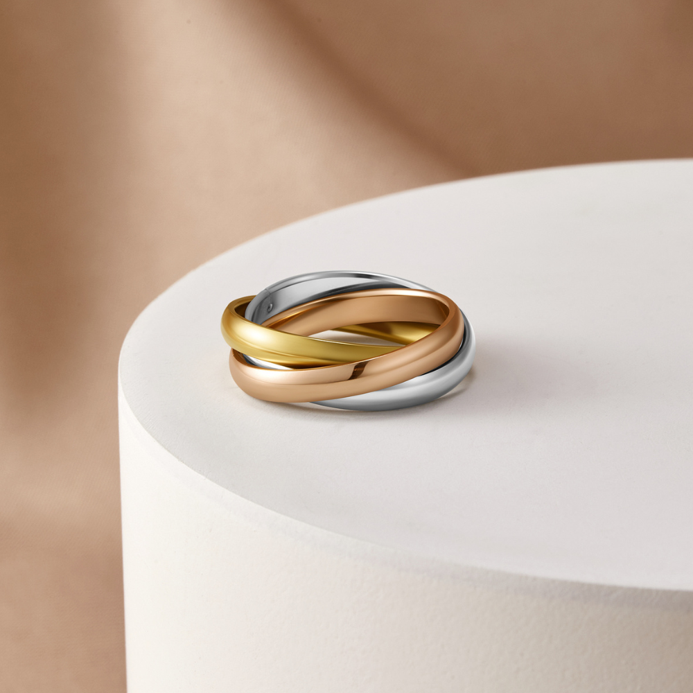 Elena Three-Tone Loop Ring