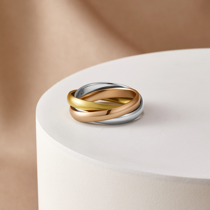 Elena Three-Tone Loop Ring