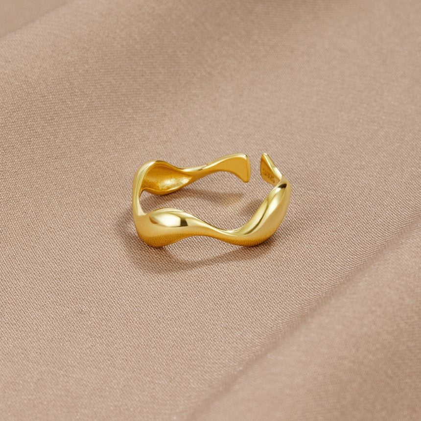 Gold-Tone Wave Ring