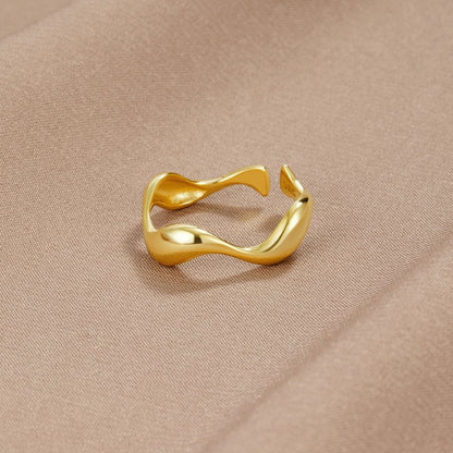 Gold-Tone Wave Ring