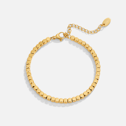 Lexi Gold-Tone Cube Bead Bracelet