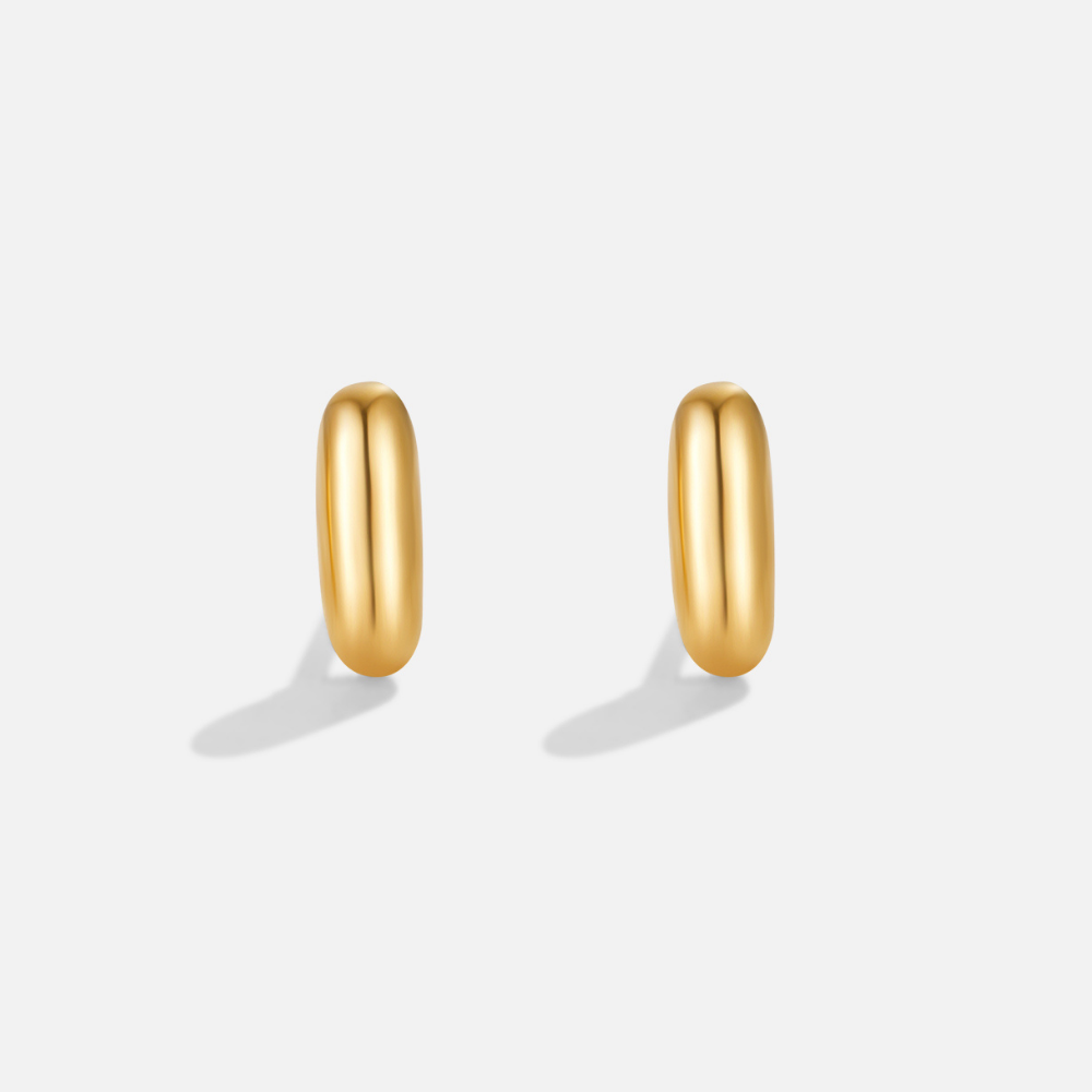 Gold-Tone Bubble Letter Earrings