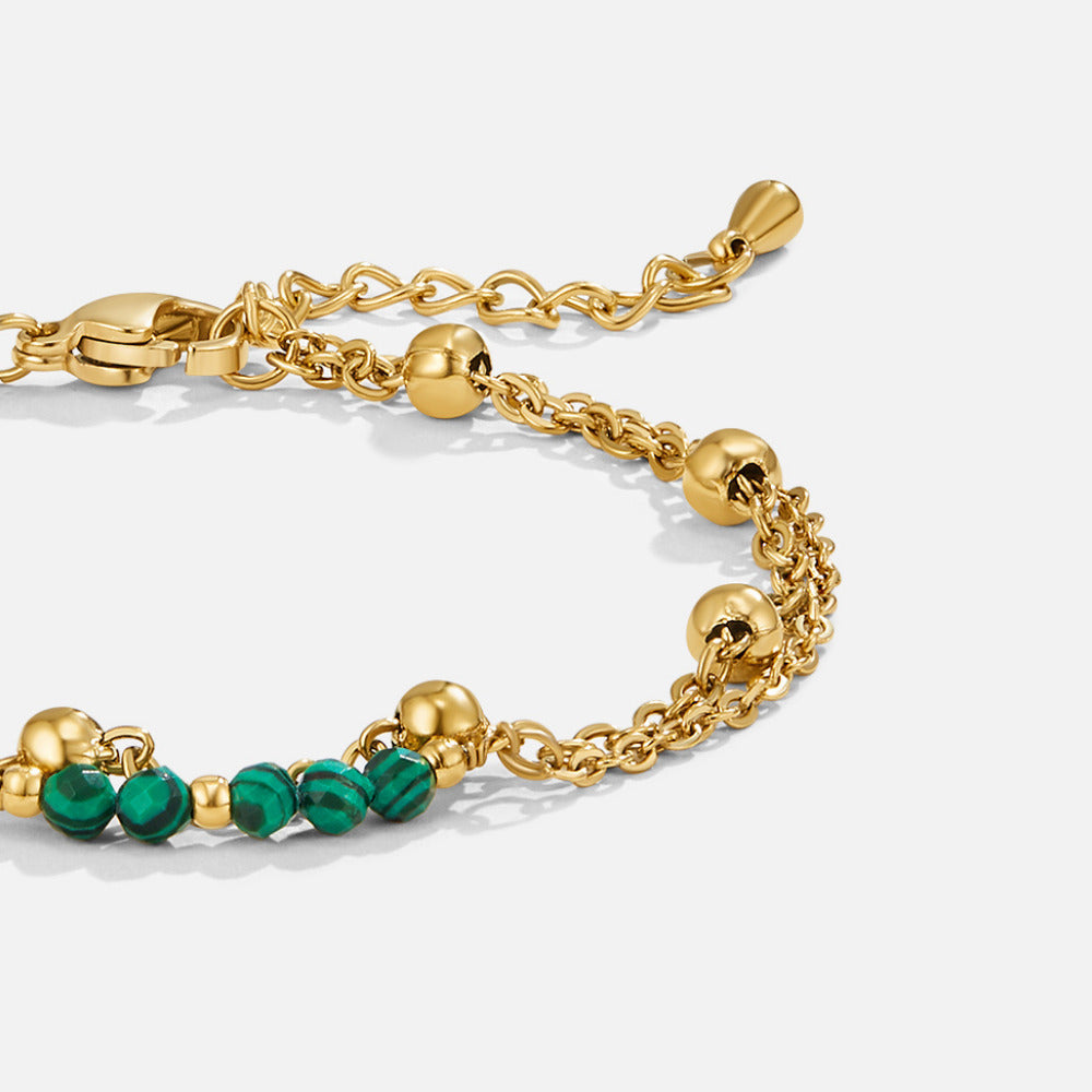 Alfa Green Bead Bracelet